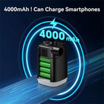 H9727 Multifunction Mini Inflator Portable Wireless Air Pump with LED Light and Power Bank Function