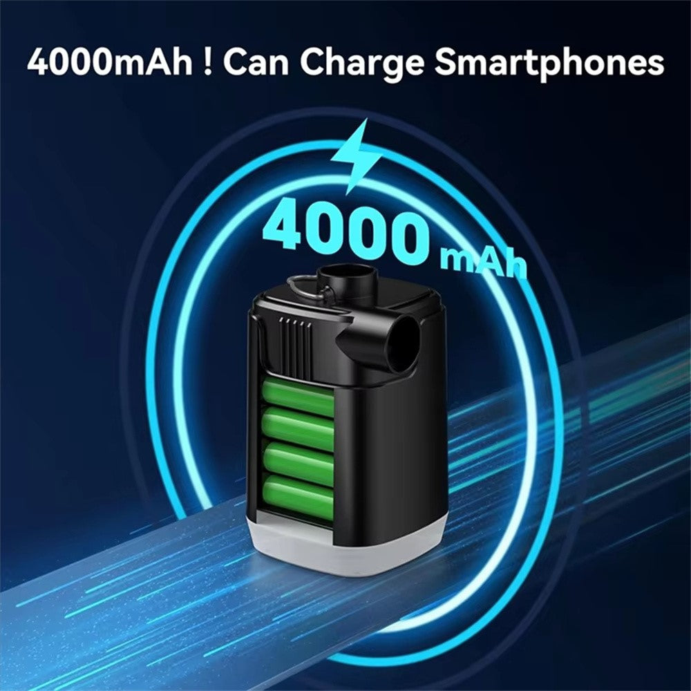 H9727 Multifunction Mini Inflator Portable Wireless Air Pump with LED Light and Power Bank Function