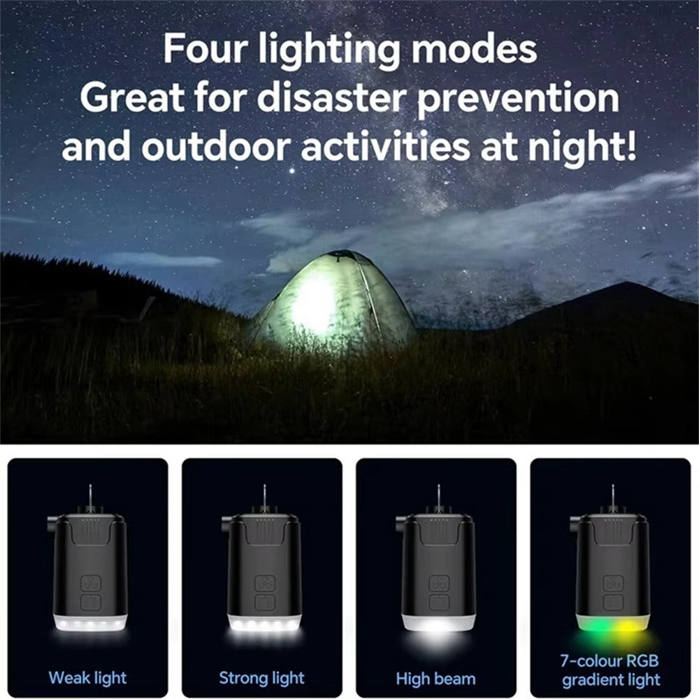 H9727 Multifunction Mini Inflator Portable Wireless Air Pump with LED Light and Power Bank Function