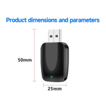 AB051E 2-in-1 CarPlay Android Auto Wireless Adapter Bluetooth-Compatible WiFi Connection USB Dongle
