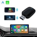 AB051E 2-in-1 CarPlay Android Auto Wireless Adapter Bluetooth-Compatible WiFi Connection USB Dongle