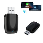AB051E 2-in-1 CarPlay Android Auto Wireless Adapter Bluetooth-Compatible WiFi Connection USB Dongle