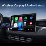 AB051E 2-in-1 CarPlay Android Auto Wireless Adapter Bluetooth-Compatible WiFi Connection USB Dongle