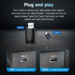 AB051E 2-in-1 CarPlay Android Auto Wireless Adapter Bluetooth-Compatible WiFi Connection USB Dongle