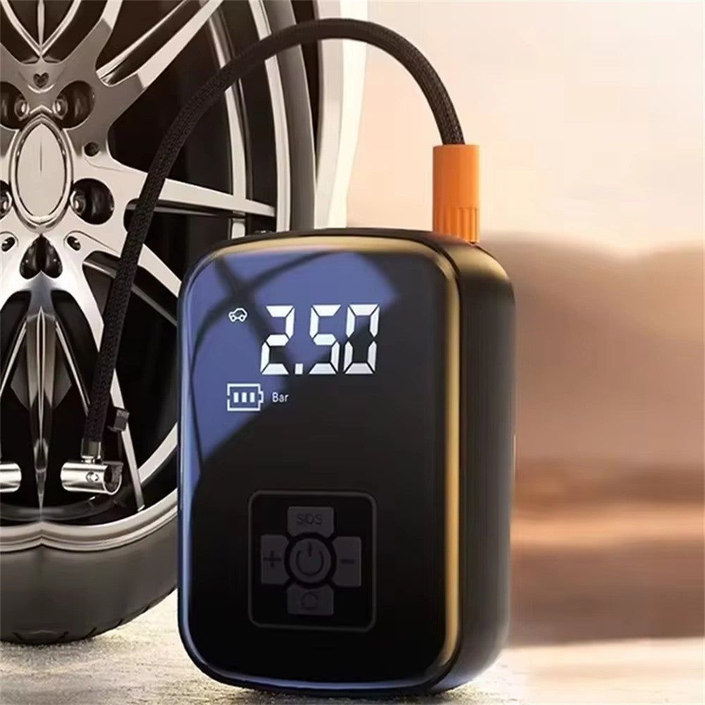 100W 150PSI bildækpumpe med digitalt display, bærbar elektrisk luftkompressor til motorcykel/cykel/bolde