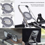 Z10 For iPhone 16 Pro Max Motorcycle Mount Magnetic Phone Holder Anti Shake Cycling Bracket