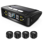 T11 Beep Version Solar  /  USB Dual Power Real Time Display TPMS Tire Pressure Monitoring System with 4 External Sensor