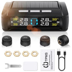 T11 Beep Version Solar  /  USB Dual Power Real Time Display TPMS Tire Pressure Monitoring System with 4 External Sensor