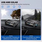 T11 Beep Version Solar  /  USB Dual Power Real Time Display TPMS Tire Pressure Monitoring System with 4 External Sensor