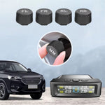 T12 TPMS Tire Pressure Monitoring System for Cars Real Time Display Solar  /  USB Charging with 4 External Sensors
