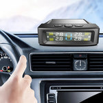 T12 TPMS Tire Pressure Monitoring System for Cars Real Time Display Solar  /  USB Charging with 4 External Sensors