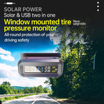 T14 Solar  /  USB Charging Tire Pressure Monitoring System Car TPMS with 4 Internal Sensors