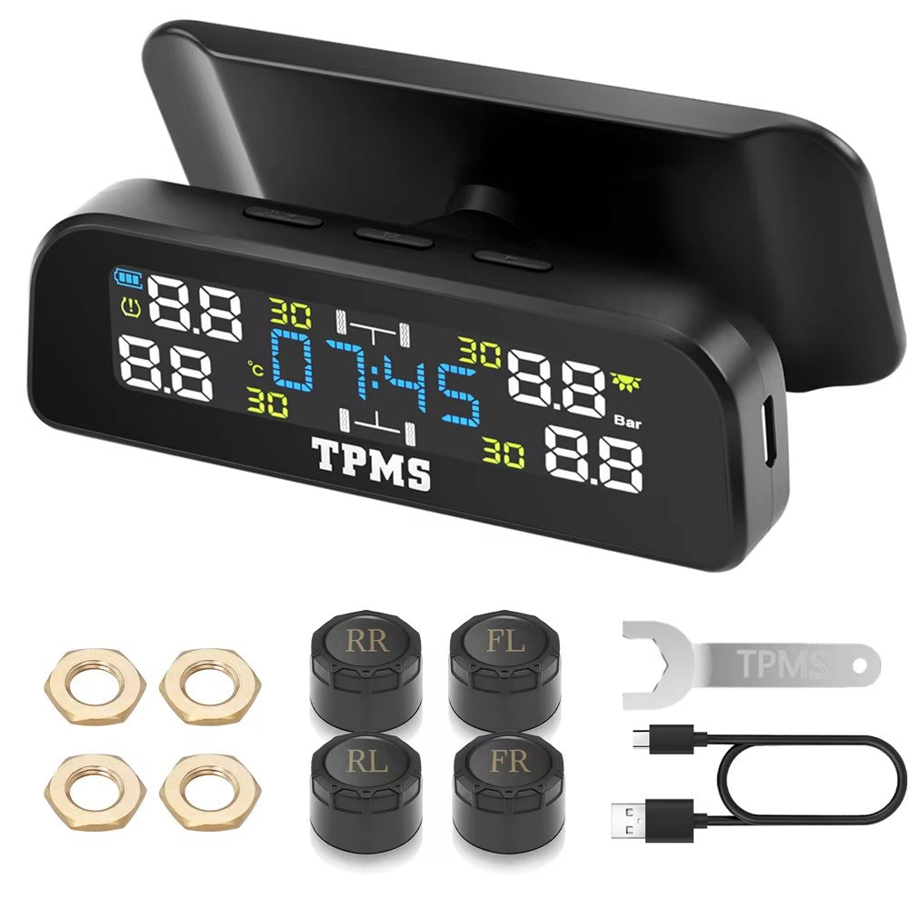 TY05 4 External Sensors Real Time Display Smart Tire Pressure Monitoring System for Car TPMS