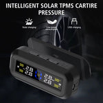 T13 Bil TPMS Realtidsdisplay Sol / USB-opladning Dæktrykovervågningssystem med 4 eksterne sensorer