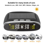 TY07 Solar Powered TPMS Wireless Car Tire Pressure Monitoring System with 4 External Sensors