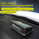 T15 Solar TPMS Car Tire Pressure Cabin Temperature Monitoring System with 4 External Sensors
