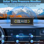 T15 Solar TPMS Car Tire Pressure Cabin Temperature Monitoring System with 4 External Sensors