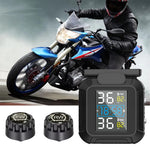 MT20 USB / Solar Charging Motorcycle TPMS Tire Pressure Monitoring System with Real Time Display