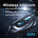 D3X For Motorcycle Helmet Bluetooth-compatible Headset 600m Half Duplex Intercom System