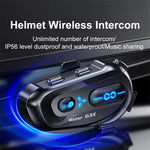 D3X For Motorcycle Helmet Bluetooth-compatible Headset 600m Half Duplex Intercom System
