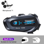 D3X For Motorcycle Helmet Bluetooth-compatible Headset 600m Half Duplex Intercom System