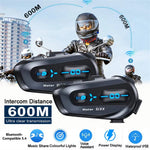 D3X For Motorcycle Helmet Bluetooth-compatible Headset 600m Half Duplex Intercom System