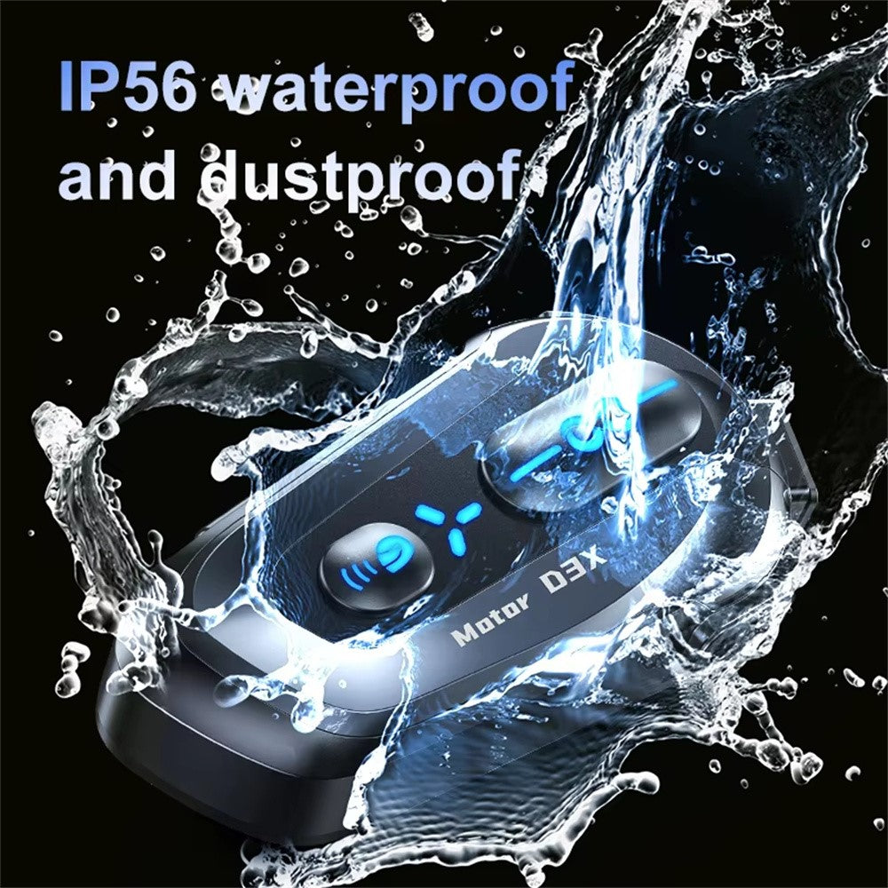 D3X For Motorcycle Helmet Bluetooth-compatible Headset 600m Half Duplex Intercom System