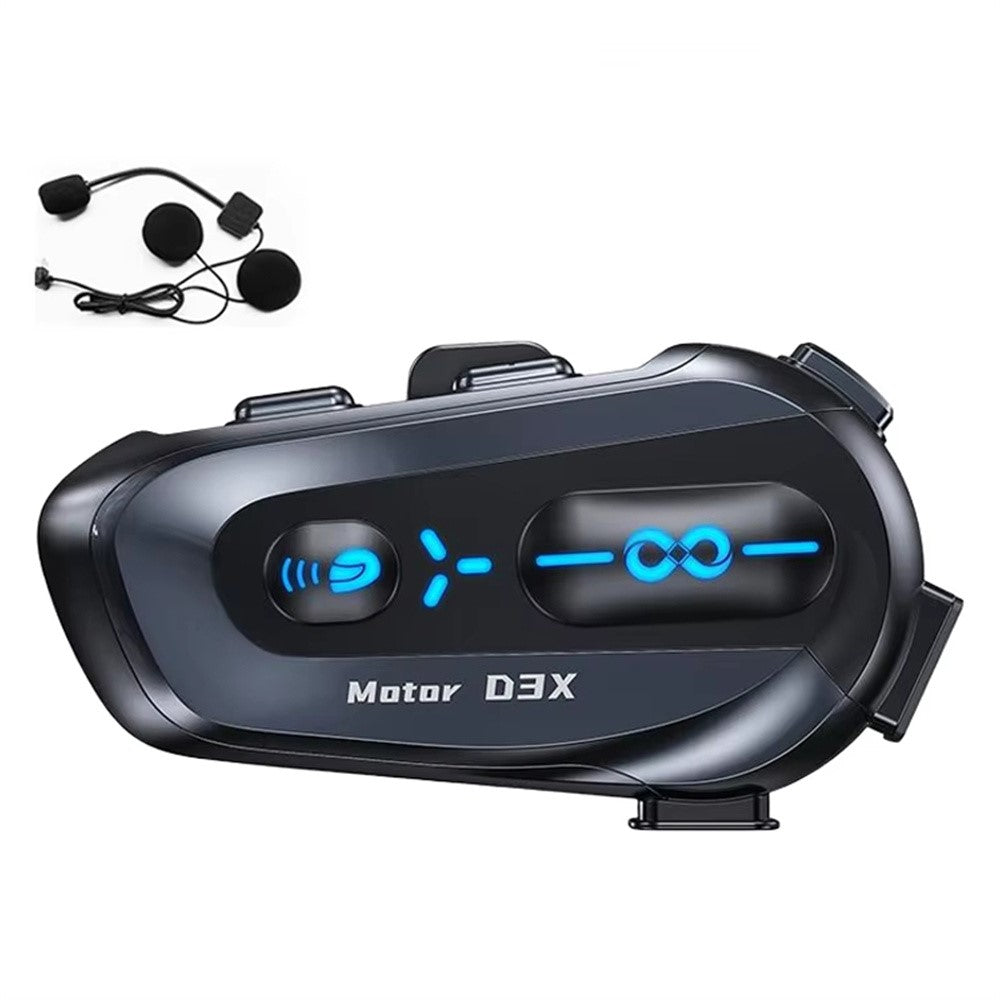 D3X For Motorcycle Helmet Bluetooth-compatible Headset 600m Half Duplex Intercom System