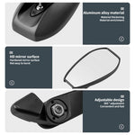 AOS4 Drejeligt Sidespejl til Motorcykel Plast + Aluminium Universalt Bakspejl, Hvid