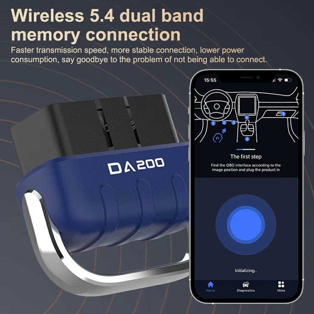 DA200 Bluetooth-compatible OBD2 Car Diagnostic Scanner Engine Fault Code Reader Vehicle Diagnostic Tool