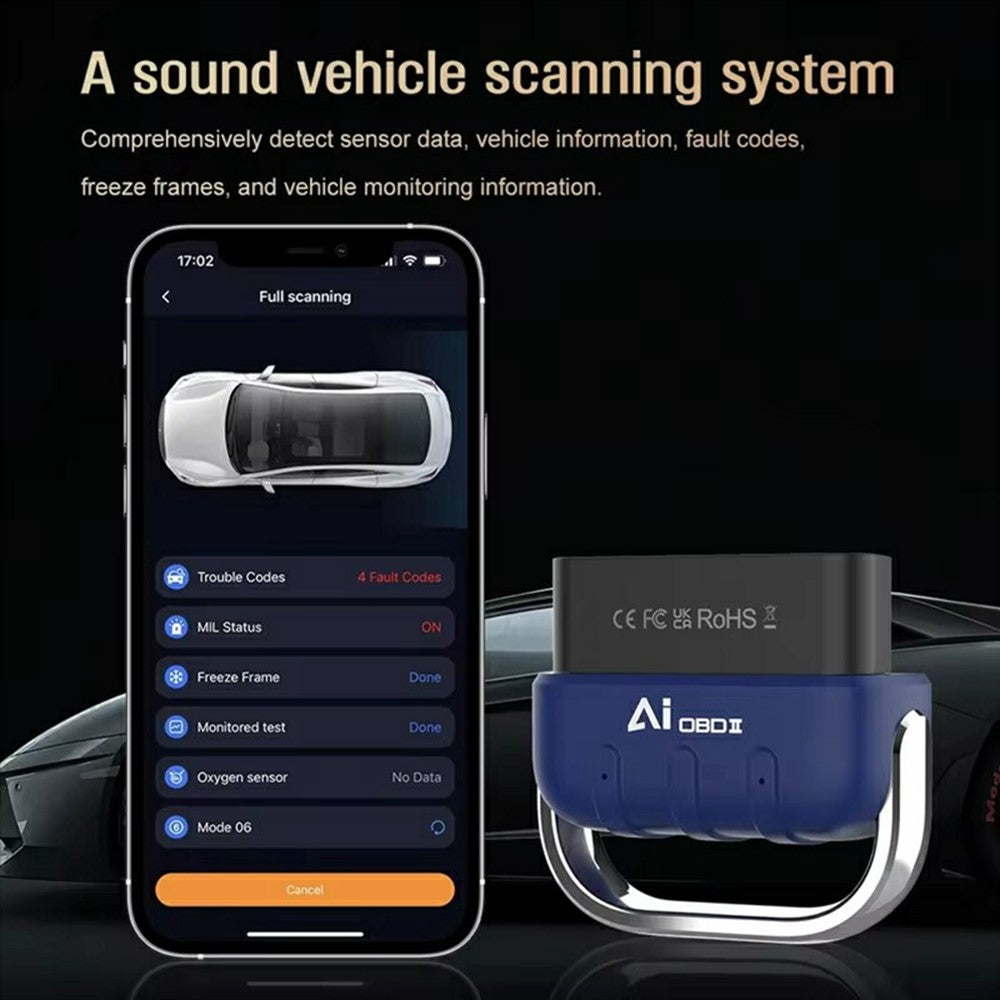 DA200 Bluetooth-compatible OBD2 Car Diagnostic Scanner Engine Fault Code Reader Vehicle Diagnostic Tool