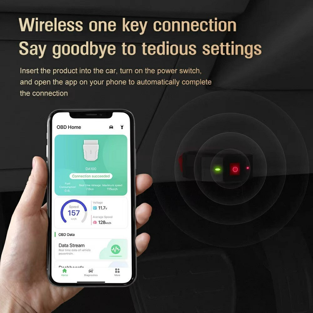 DA100 Bluetooth-compatible OBD Car Diagnostic Scanner Automotive Engine Fault Code Reader for Android iOS