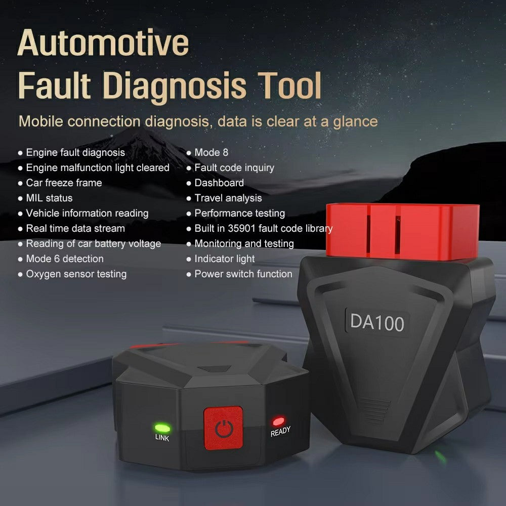 DA100 Bluetooth-compatible OBD Car Diagnostic Scanner Automotive Engine Fault Code Reader for Android iOS
