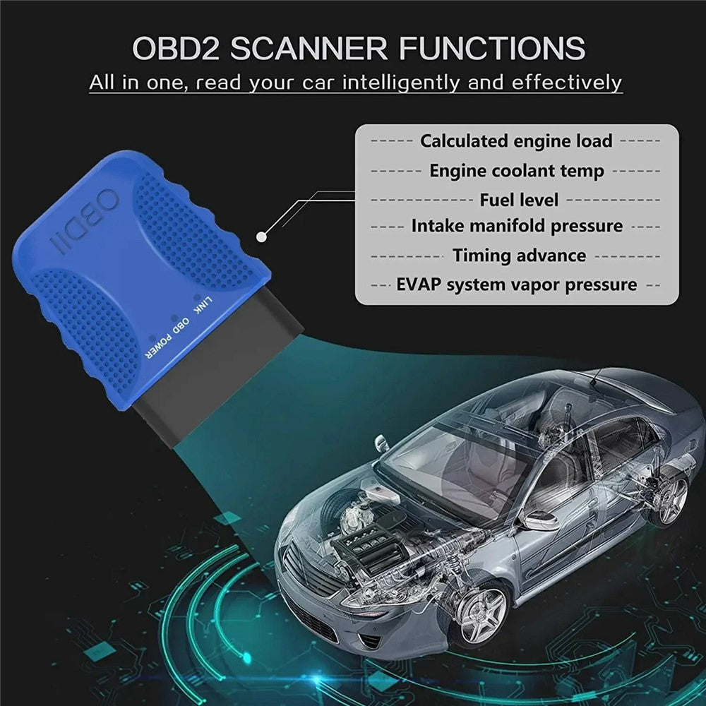 V30 OBD2 Scanner ELM327 Bluetooth-kompatibel Motordiagnosekodlæser understøtter datastrøm