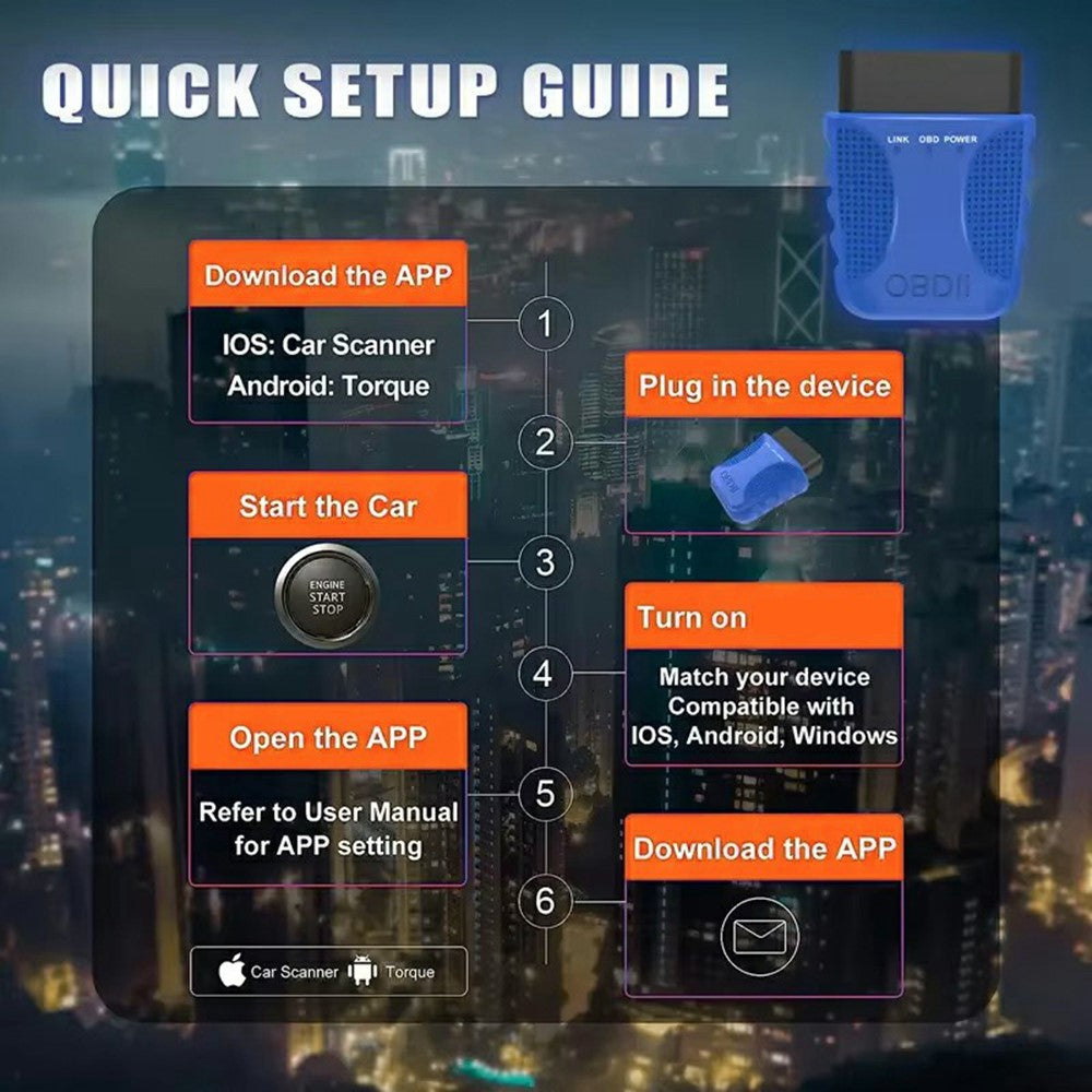 V30 OBD2 Scanner ELM327 Bluetooth-kompatibel Motordiagnosekodlæser understøtter datastrøm