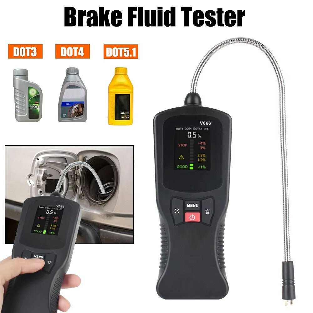 V066 Brake Fluid Tester for Car Diagnostics Water Content Measurement DOT3 DOT4 DOT5.1 Compatible