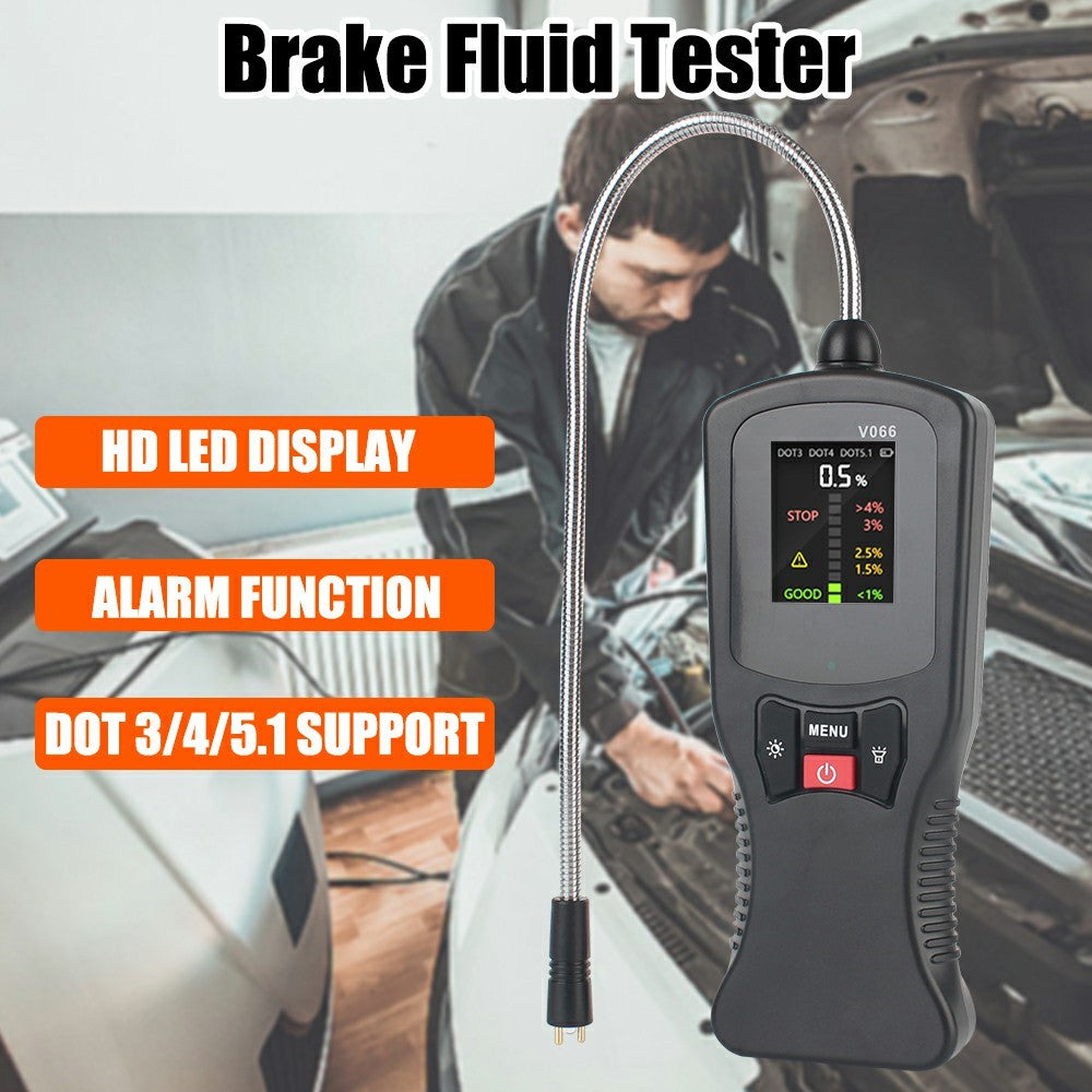 V066 Brake Fluid Tester for Car Diagnostics Water Content Measurement DOT3 DOT4 DOT5.1 Compatible