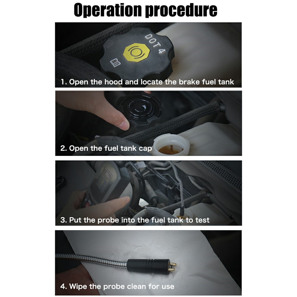 V066 Brake Fluid Tester for Car Diagnostics Water Content Measurement DOT3 DOT4 DOT5.1 Compatible