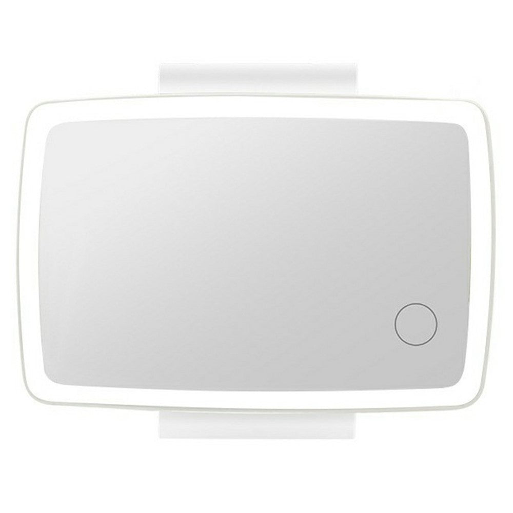 Car Sun Visor Mount Rechargeable LED Makeup Mirror Vehicle Interior Illuminated Vanity Mirror