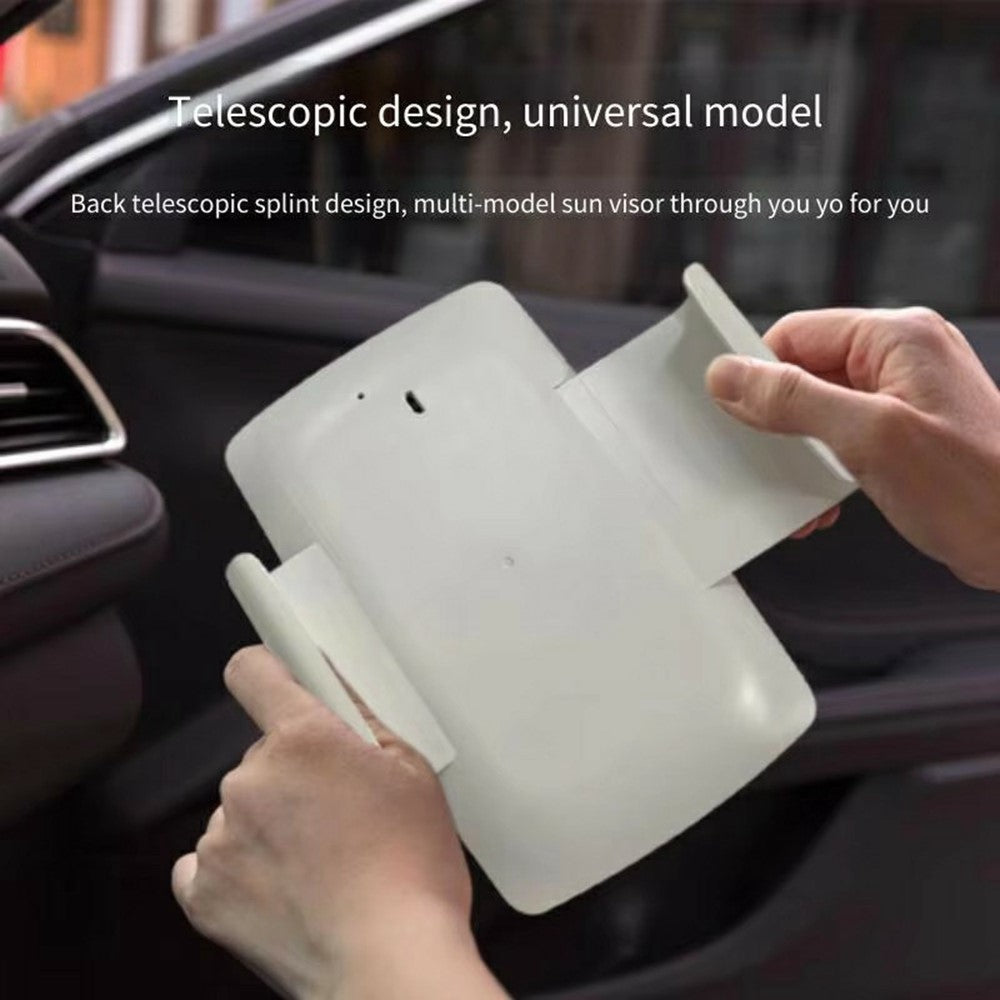 Car Sun Visor Mount Rechargeable LED Makeup Mirror Vehicle Interior Illuminated Vanity Mirror