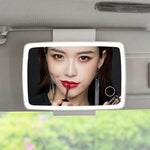 Car Sun Visor Mount Rechargeable LED Makeup Mirror Vehicle Interior Illuminated Vanity Mirror