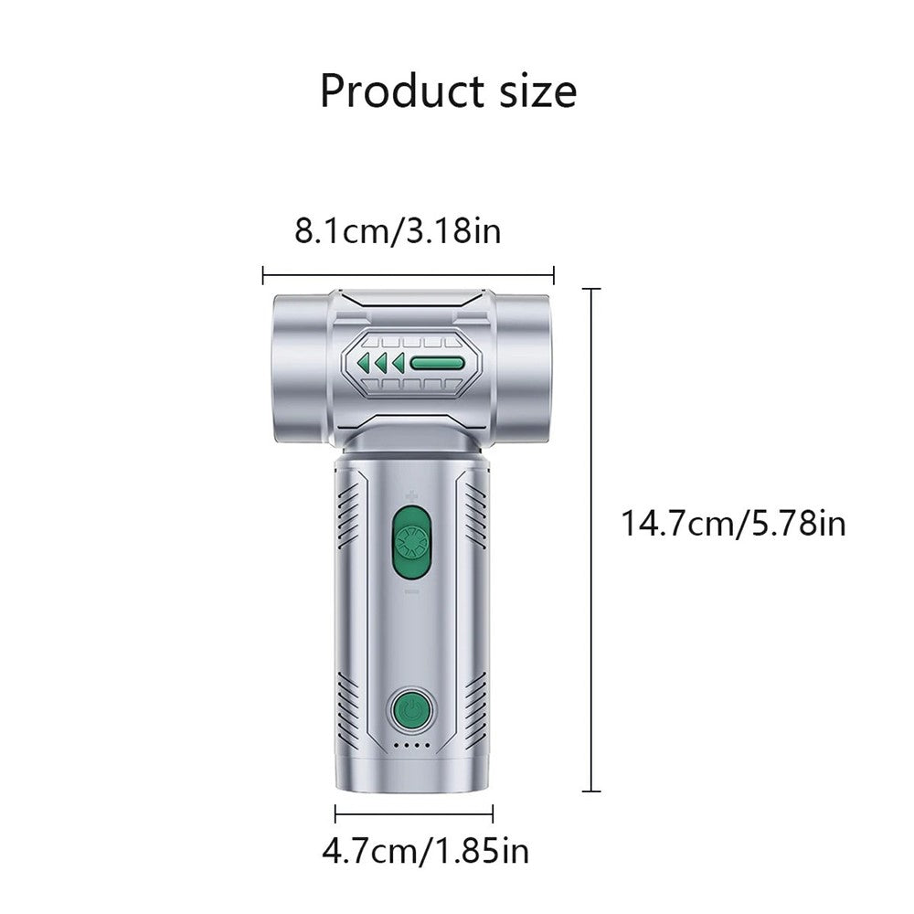 2-in-1 Car Wireless Handheld Turbofan 3 Adjustable Gears 4500Pa 100000 RPM High-Speed Vacuum Blower