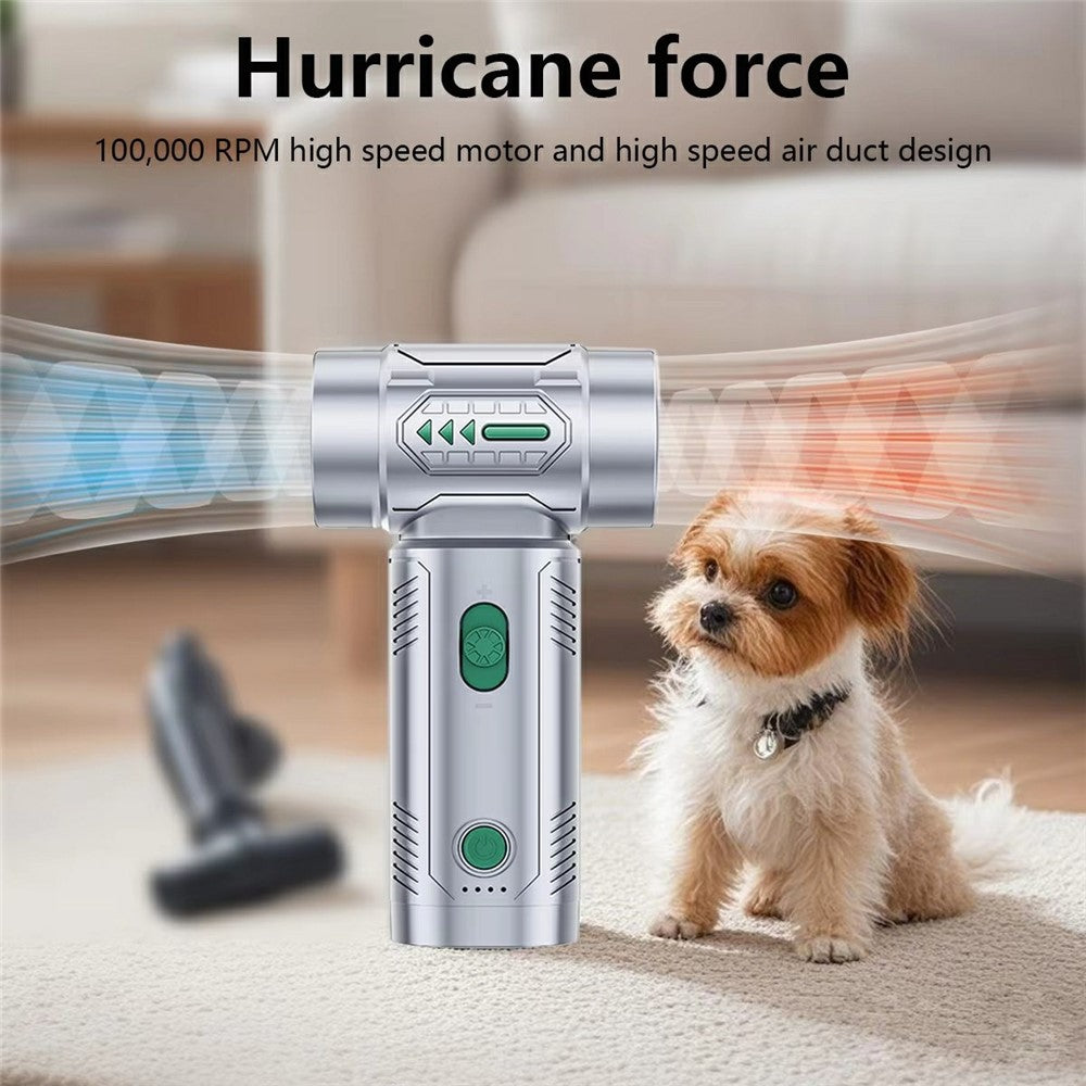 2-in-1 Car Wireless Handheld Turbofan 3 Adjustable Gears 4500Pa 100000 RPM High-Speed Vacuum Blower