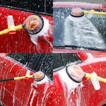 Portable Car Washing Kit with Multifunction Spray Head Soft Chenille Wash Brush Rotary Mop Automatic Foam Cleaner