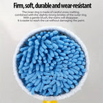 Portable Car Washing Kit with Multifunction Spray Head Soft Chenille Wash Brush Rotary Mop Automatic Foam Cleaner