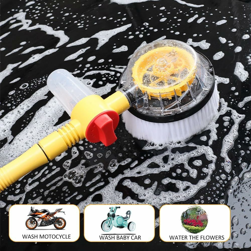 Portable Car Washing Kit with Multifunction Spray Head Soft Chenille Wash Brush Rotary Mop Automatic Foam Cleaner
