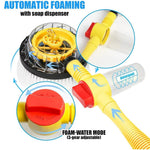 Portable Car Washing Kit with Replacement Chenille Cover Car Wash Brush Rotary Mop Automatic Foam Cleaner