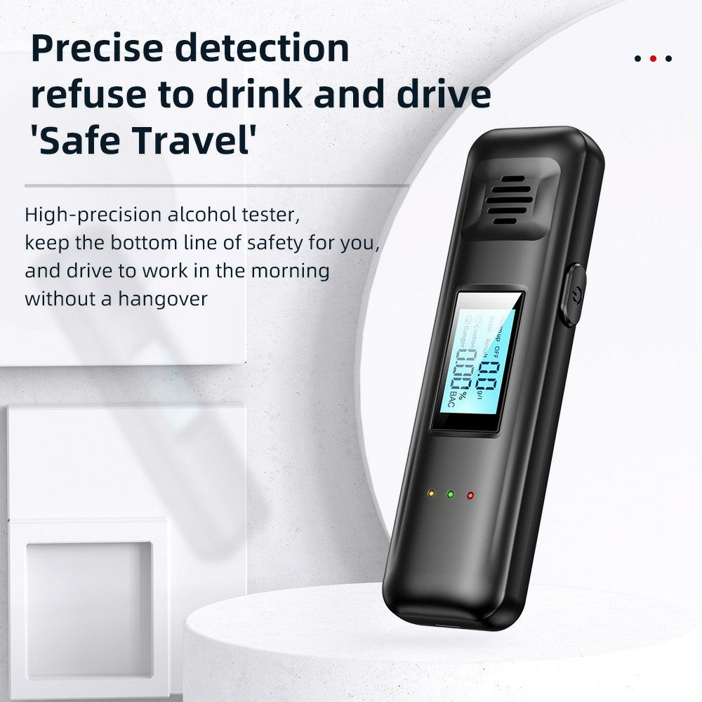 Portable Breathalyzer Drunk Driving Detection Non Contact LED Display Digital Alcohol Tester