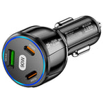 3 Port Billader QC3.0 USB + PD 30W USB C Hurtig Oplader Adapter til iPhone Samsung Xiaomi