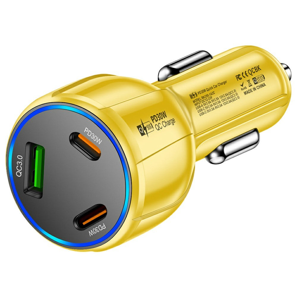 3 Port Billader QC3.0 USB + PD 30W USB C Hurtig Oplader Adapter til iPhone Samsung Xiaomi